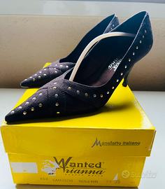 Decolleté marroni chocolate camoscio