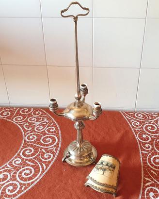 Lampada da tavolo lucerna 3 luci in Argento 800