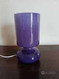 Lampada Ikea Likta in vetro opalino viola