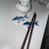 set 4 porta bacchette ceramica sushi