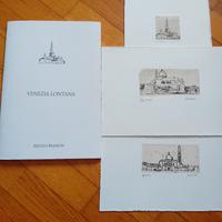 RENZO BIASION 3 litografie firmate VENEZIA LONTANA
