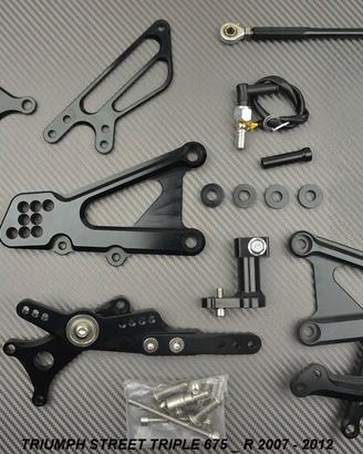 Pedane arretrate STREET TRIPLE 675 / R 2007 2012