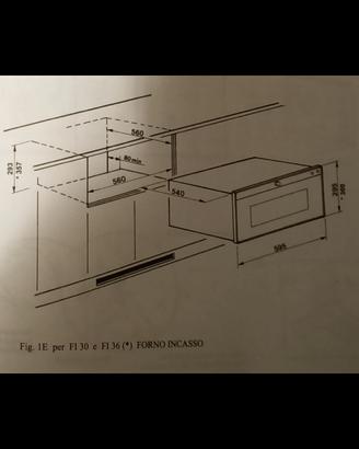 forno da incasso nuovo, vedi misure