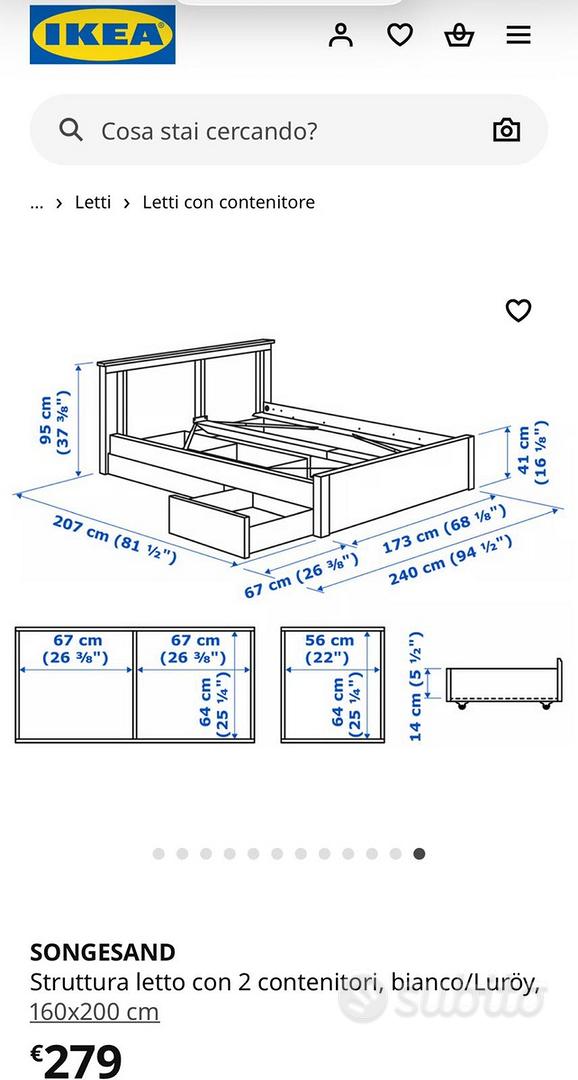 Songesand Matrimoniale Ikea Misure Letto SONGESAND IKEA