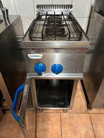 Cucina a gas professionale 2 fuochi