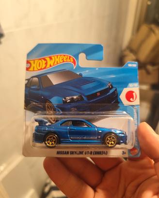 Nissan Skyline GT-R (BNR34) scala 1/64 Hot Wheels 