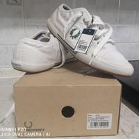 Scarpe Fred Perry Vintage tennis canvas B12 white 