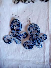 Orecchini farfalla blu