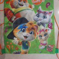 Sacca 44 Gatti 38x33 Nuova con cartellino