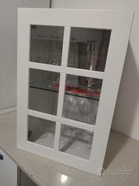 Pensile con anta a vetri Metod, trattab.