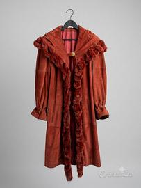 Cappotto Vintage pelle scamosciata e pelliccia