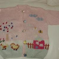 Maglione cotone ricamato a mano taglia 2/3 anni
