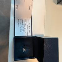 Annello oro bianco e diamante misura 10 1/2