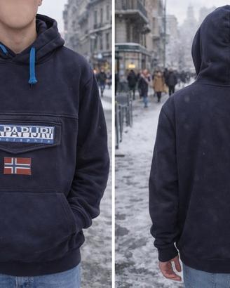 Napapijri Geographic hoodie blu XXL con cappuccio