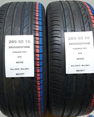 2 GOMME 205 55 16 BRIDGESTONE BR1977