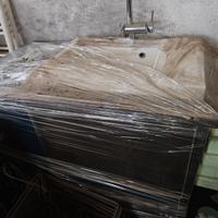 Mobile per bagno lavanderia con lavandino e rubine