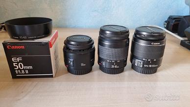 Lotto 3 obiettivi Canon Ef/Ef-s