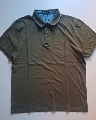 polo uomo William verde militare L cotone