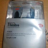 Cavo Video HDMI DVI-D 5mt Ferrite Alta Qualità