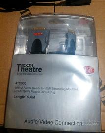 Cavo Video HDMI DVI-D 5mt Ferrite Alta Qualità