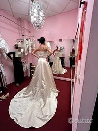 Abito da sposa tg 46 doppio vestito