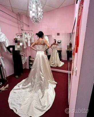 Abito da sposa tg 46 doppio vestito