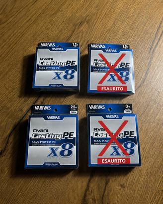 Varivas avani casting max power pe x8 NUOVI