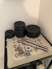 Set manubri componibili, dischi in ghisa 25mm