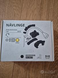 Faretto LED a pinza IKEA NÄVLINGE (Nero) - Nuovo