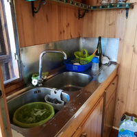 Roulotte con casetta in legno