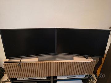 Postazione doppio monitor 27 pollici Dell