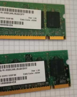 1 GB di RAM / 2 banchi da 512 MB