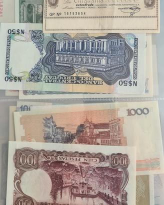 BANCONOTE MONETE ITALIANE ESTERE