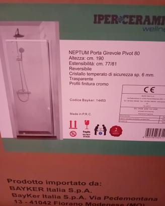 Box doccia iperceramica 80x80