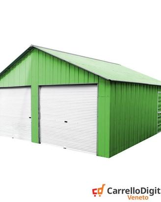 Box acciaio 666x724 due saracinesche verde chiaro