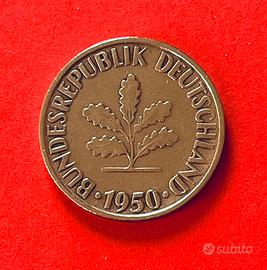 Moneta 10 Pfennig 1950 - Repub.Fed.Tedesca