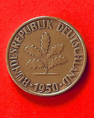 Moneta 10 Pfennig 1950 - Repub.Fed.Tedesca