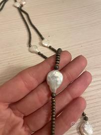 Collana con perle vere
