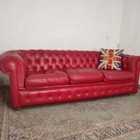 divano Chester Chesterfield red leather inglese uk