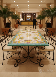 TAVOLO IN PIETRA LAVICA MIS. 200X100 CM. IN ITALIA