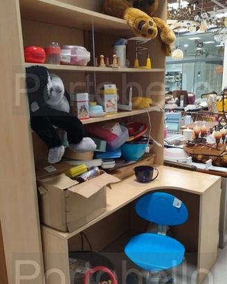 Codice: 8636 SCRIVANIA ANGOLARE CON LIBRERIA SOPR