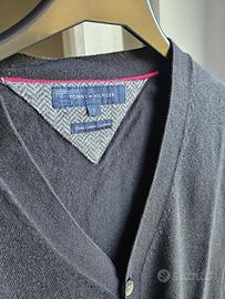 Maglione Cardigan TOMMY Nero Cotton Cashmere