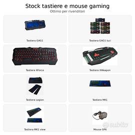 Stock mouse, tastiere e mousepad gaming rivendita