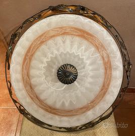 Plafoniera in ferro battuto