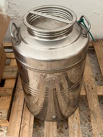 Bidone per olio acciaio inox 50 litri