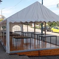 Gazebo Tendostruttura 4x8 PVC800 completo laterali