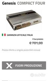 amplificatore tecnology genesis 4 canali