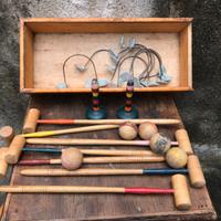 vecchio gioco del croquet per bambini