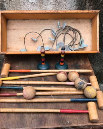 vecchio gioco del croquet per bambini