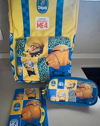 Minions set Chiquita zaino astuccio e quaderno